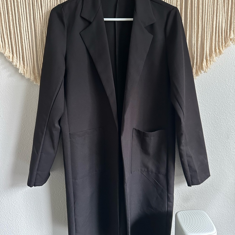 Nasty Gal Black Longline Blazer